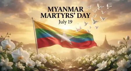 Myanmar Martyrs Day 2026 Banner - Free Myanmar Martyrs Day 2026 Download