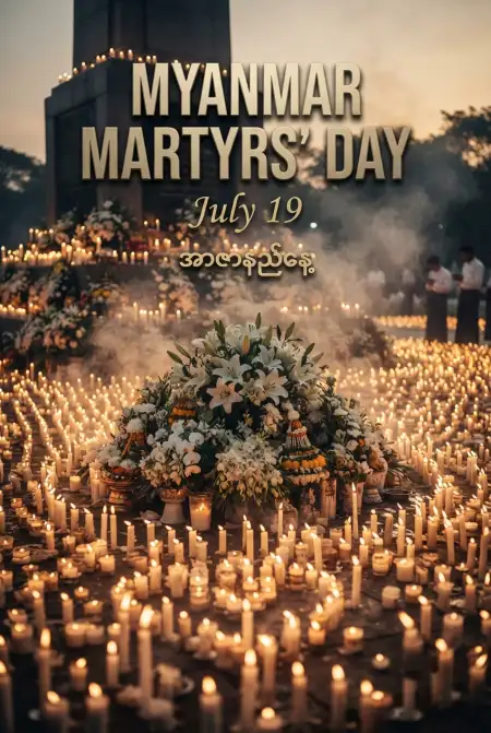 Myanmar Martyrs Day 2026 Images - Free Myanmar Martyrs Day 2026 Download