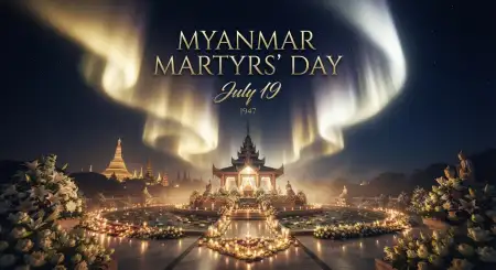 Myanmar Martyrs Day 2026 Message - Free Myanmar Martyrs Day 2026 Download