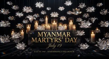 Myanmar Martyrs Day Ai Template - Free Myanmar Martyrs Day 2026 Download