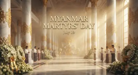 Myanmar Martyrs Day Digital Art - Free Myanmar Martyrs Day 2026 Download