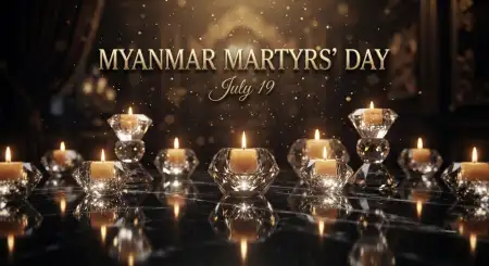 Myanmar Martyrs Day Editable Template - Free Myanmar Martyrs Day 2026 Download