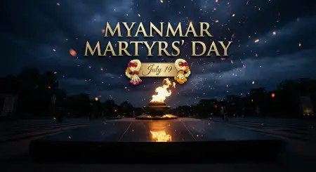 Myanmar Martyrs Day Event Banner - Free Myanmar Martyrs Day 2026 Download