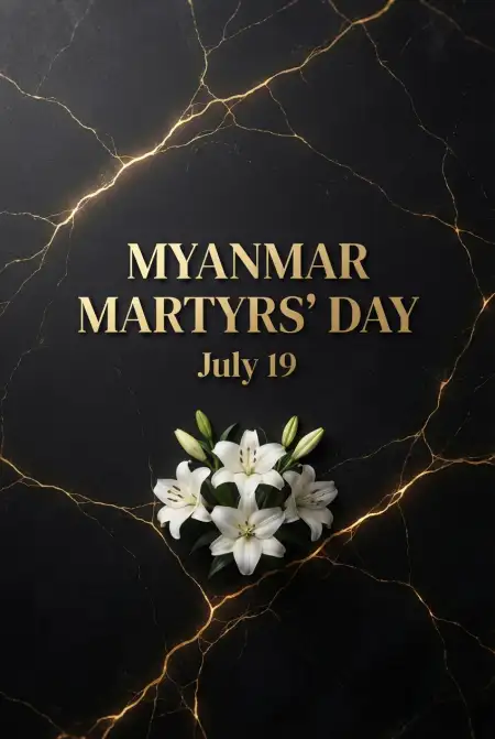 Myanmar Martyrs Day Illustration - Free Myanmar Martyrs Day 2026 Download