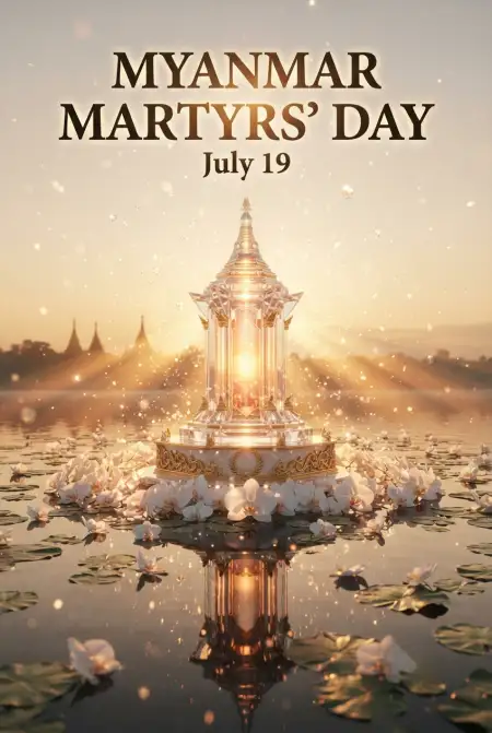 Myanmar Martyrs Day Premium Background - Free Myanmar Martyrs Day 2026 Download