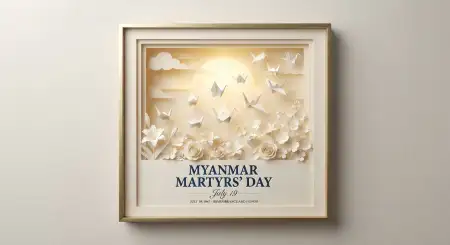 Myanmar Martyrs Day Remembrance Artwork - Free Myanmar Martyrs Day 2026 Download