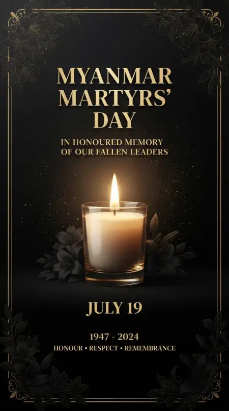 Myanmar Martyrs Day Remembrance Ceremony - Free Myanmar Martyrs Day 2026 Download