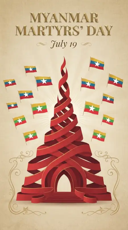 Myanmar Remembrance Graphics - Free Myanmar Martyrs Day 2026 Download