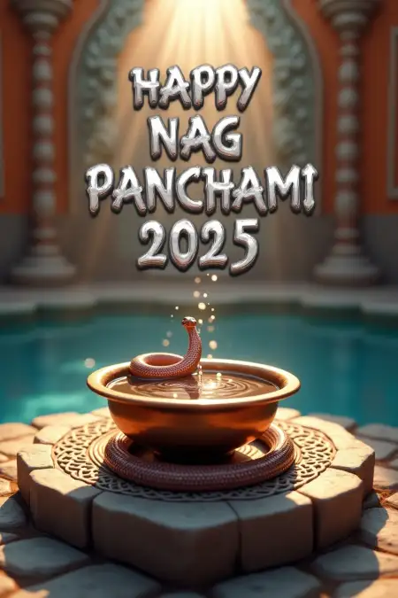 Nag Panchami 2025 Greetings Card Design - Free Happy Nag Panchami 2025 Download