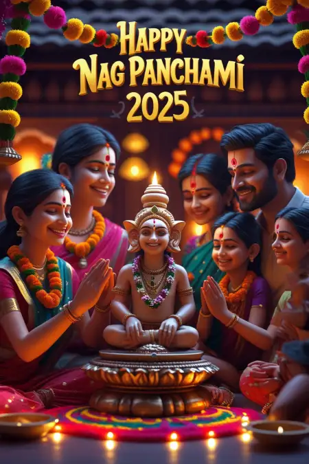 Nag Panchami 2025 Ke Liye Photo Banaye - Free Happy Nag Panchami 2025 Download
