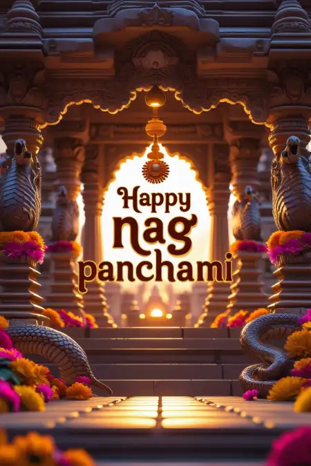 Nag Panchami Festival Greeting Card - Free Card Download