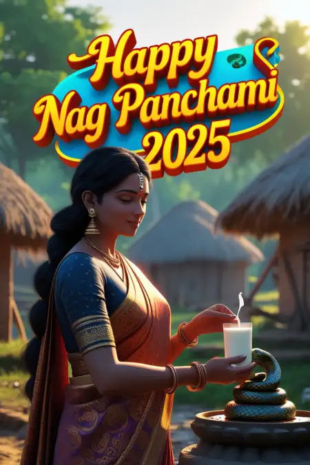 Nag Panchami Illustration Wallpaper 2025 - Free Happy Nag Panchami 2025 Download