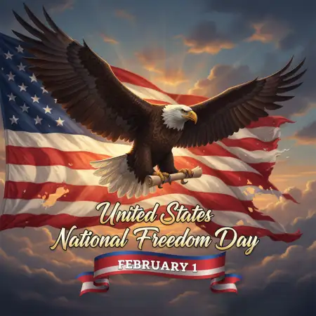 National Freedom Day Celebration Artwork - Free United States National Freedom Day Download