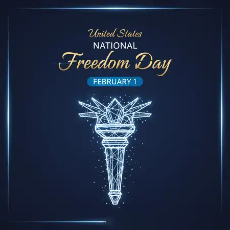 National Freedom Day February 1 Poster - Free United States National Freedom Day Download