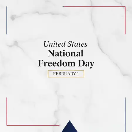 National Freedom Day Minimal Design - Free United States National Freedom Day Download