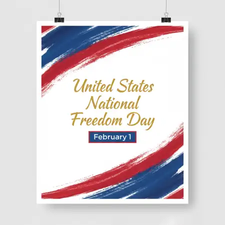 National Freedom Day Modern Poster Design - Free United States National Freedom Day Download