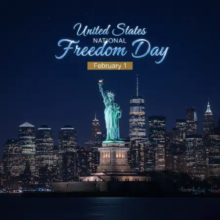National Freedom Day Statue Of Liberty Theme - Free United States National Freedom Day Download