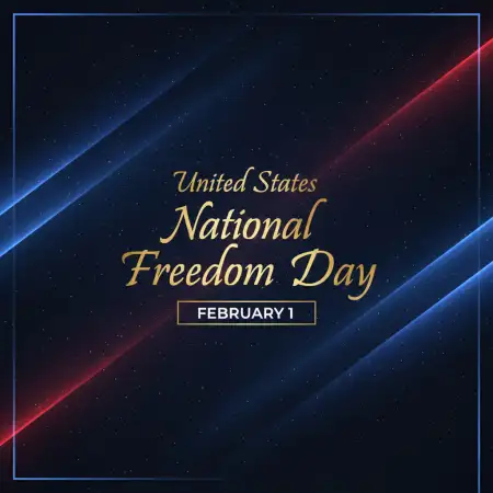 National Freedom Day Text Design - Free United States National Freedom Day Download