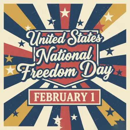 National Freedom Day Typography Design - Free United States National Freedom Day Download