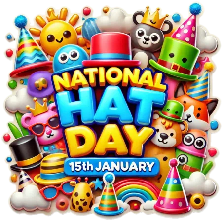 national hat day png with transparent background