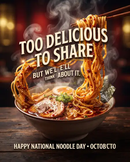 national noodle day celebration wishes 2026 - National Noodle Day 2026