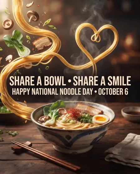 national noodle day creative background 2026 - National Noodle Day 2026