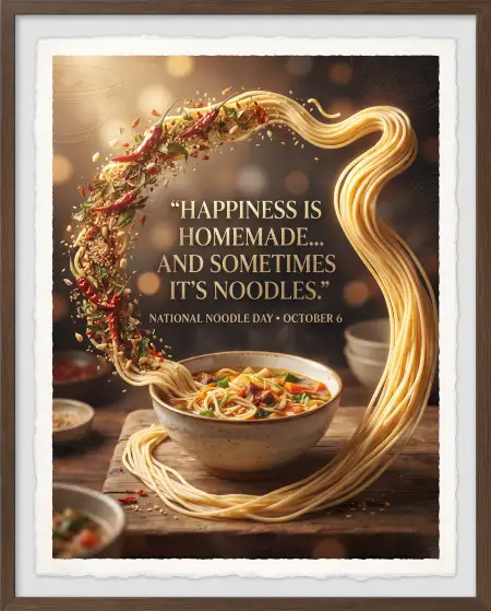 national noodle day creative poster 2026 - National Noodle Day 2026