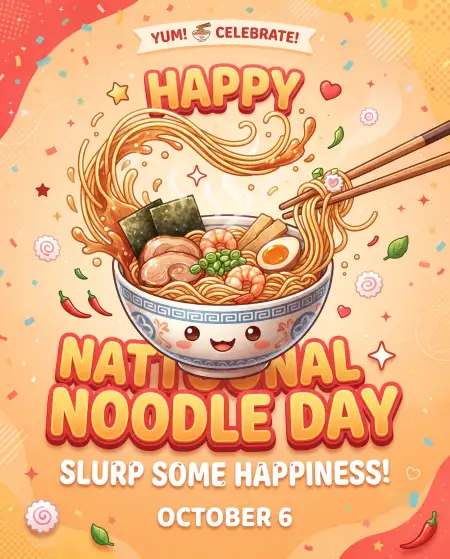 national noodle day facebook cover 2026 - National Noodle Day 2026