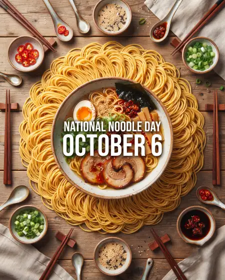 national noodle day food background 2026 - National Noodle Day 2026