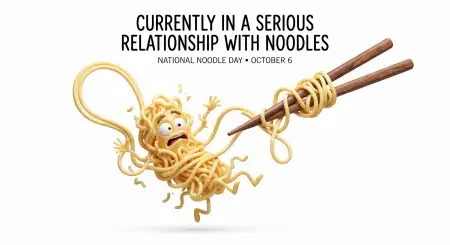 national noodle day funny captions 2026 - National Noodle Day 2026