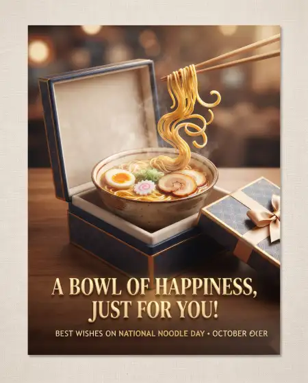 national noodle day greeting message 2026 - National Noodle Day 2026