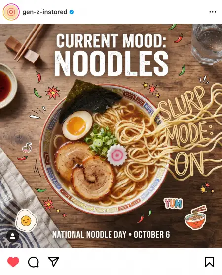 national noodle day instagram story 2026 - National Noodle Day 2026