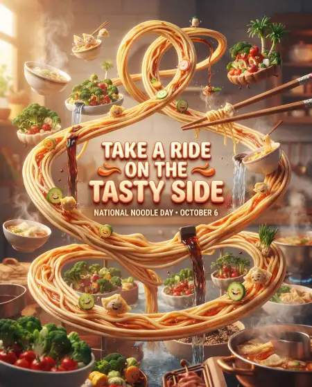 national noodle day poster background 2026 - National Noodle Day 2026