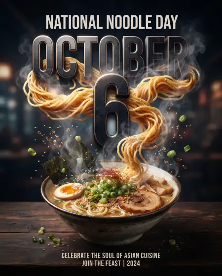 national noodle day ramen png 2026 - National Noodle Day 2026