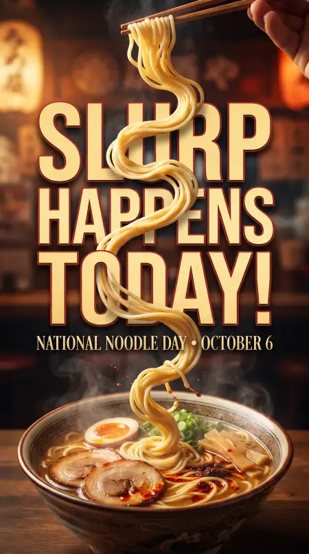 national noodle day restaurant poster 2026 - National Noodle Day 2026