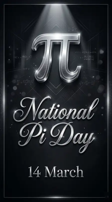 National Pi Day Math Typography Design Poster - Free National Pi Day Download