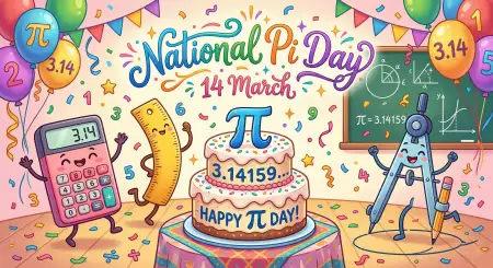 National Pi Day Mathematics Theme Illustration - Free National Pi Day Download
