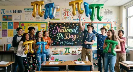 National Pi Day School Math Celebration Banner - Free National Pi Day Download
