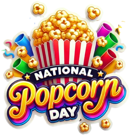 national popcorn day png transparent background