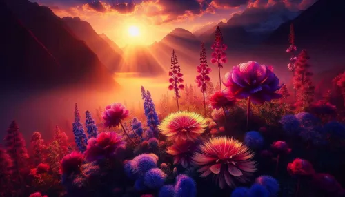 nature background with flowering meadows