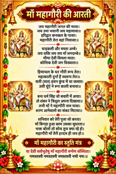 navratri eighth day maa mahagauri aarti - Durga Mata Ki Aarti Hindi Lyrics