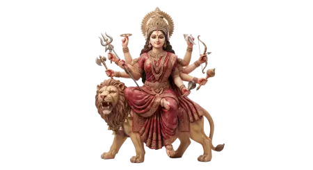 navratri maa durga with kalash png - Maa Durga Png