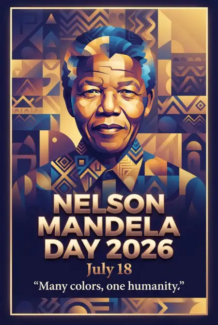 Nelson Mandela Creative Flyer Poster 2026 - Free Nelson Mandela Poster 2026 Download