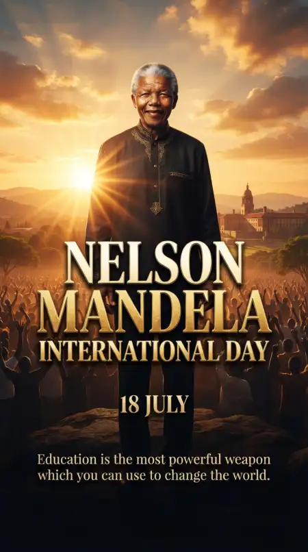 Nelson Mandela Day Digital Poster Download - Free Nelson Mandela International Day 2026 Download