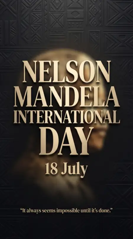 Nelson Mandela Day Email Header Banner - Free Nelson Mandela International Day 2026 Download