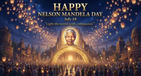 Nelson Mandela Day Wishes Flyer - Free Nelson Mandela Day Wishes Download