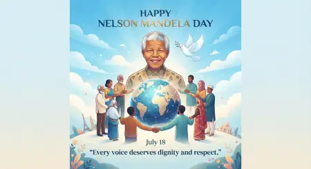 Nelson Mandela Day Wishes Vector Illustration - Free Nelson Mandela Day Wishes Download