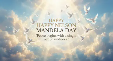 Nelson Mandela Day Wishes With Peace Message - Free Nelson Mandela Day Wishes Download