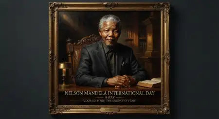 Nelson Mandela International Day Premium Poster Background - Free Nelson Mandela International Day 2026 Download