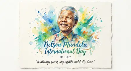 Nelson Mandela International Day Watercolor Poster - Free Nelson Mandela International Day 2026 Download
